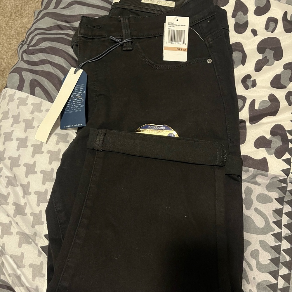 Angels black crop pants
